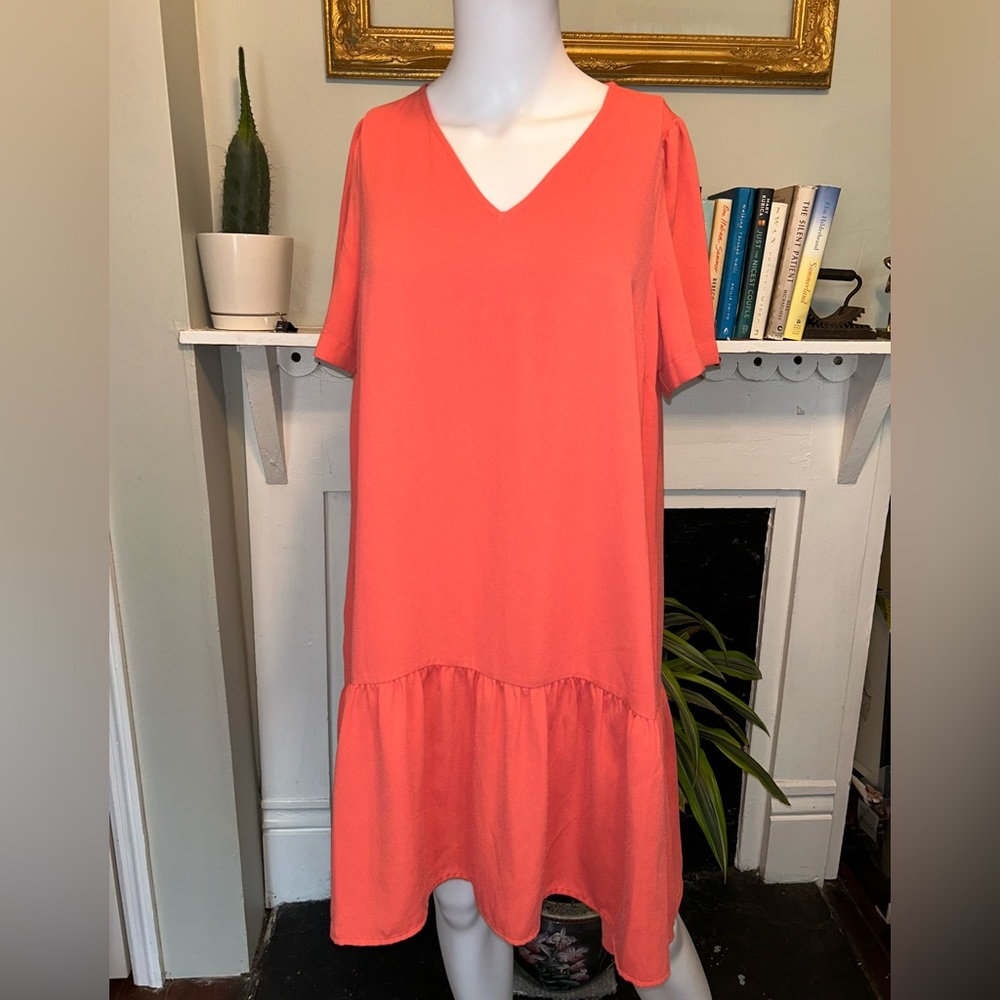 Coral Babydoll Dress